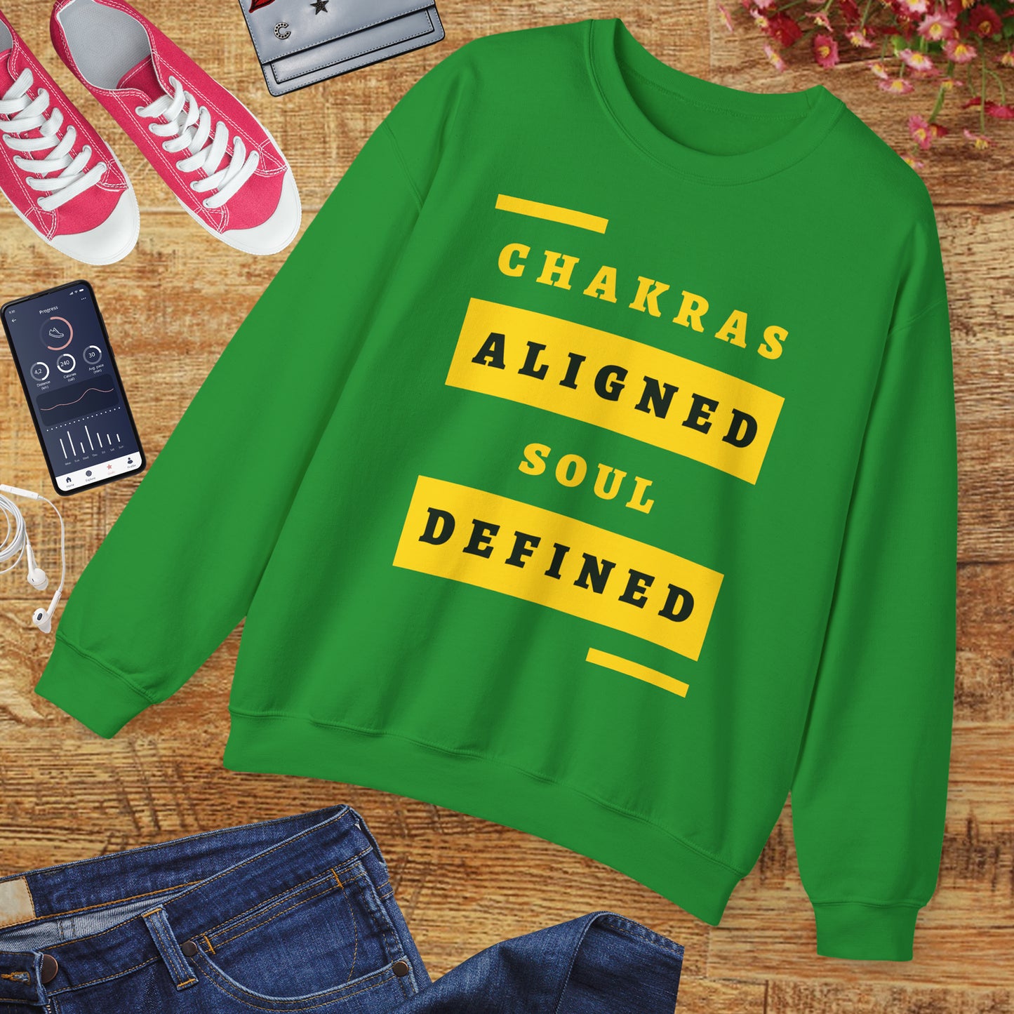 Chakras Aligned, Soul Defined 🧘‍♀️✨ Crewneck Sweatshirt