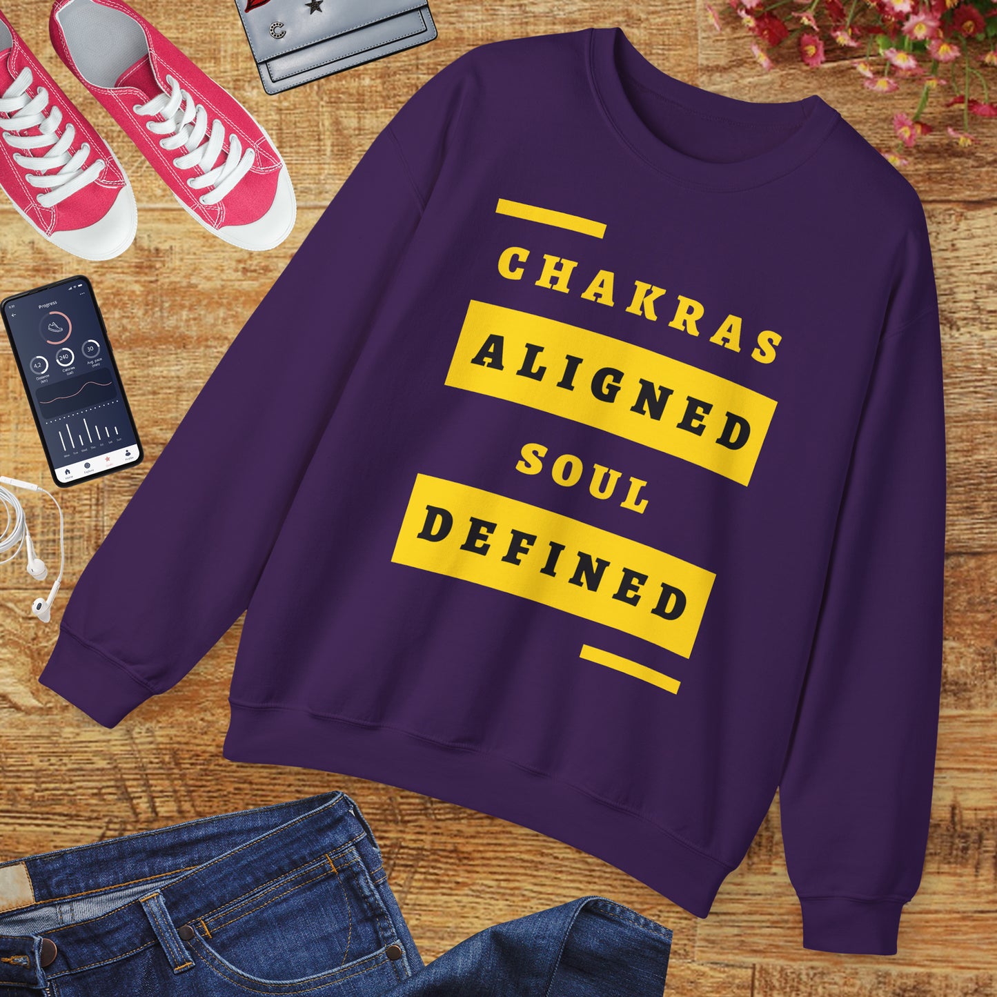 Chakras Aligned, Soul Defined 🧘‍♀️✨ Crewneck Sweatshirt