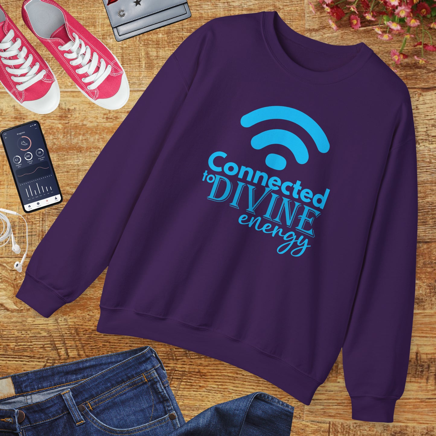 📶Divine Signal - Stay Spiritually Connected Crewneck Sweatshirt