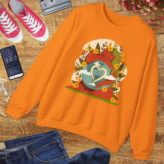 🌸She Who Holds the World - Mother Earth Embrace Sweatshirt