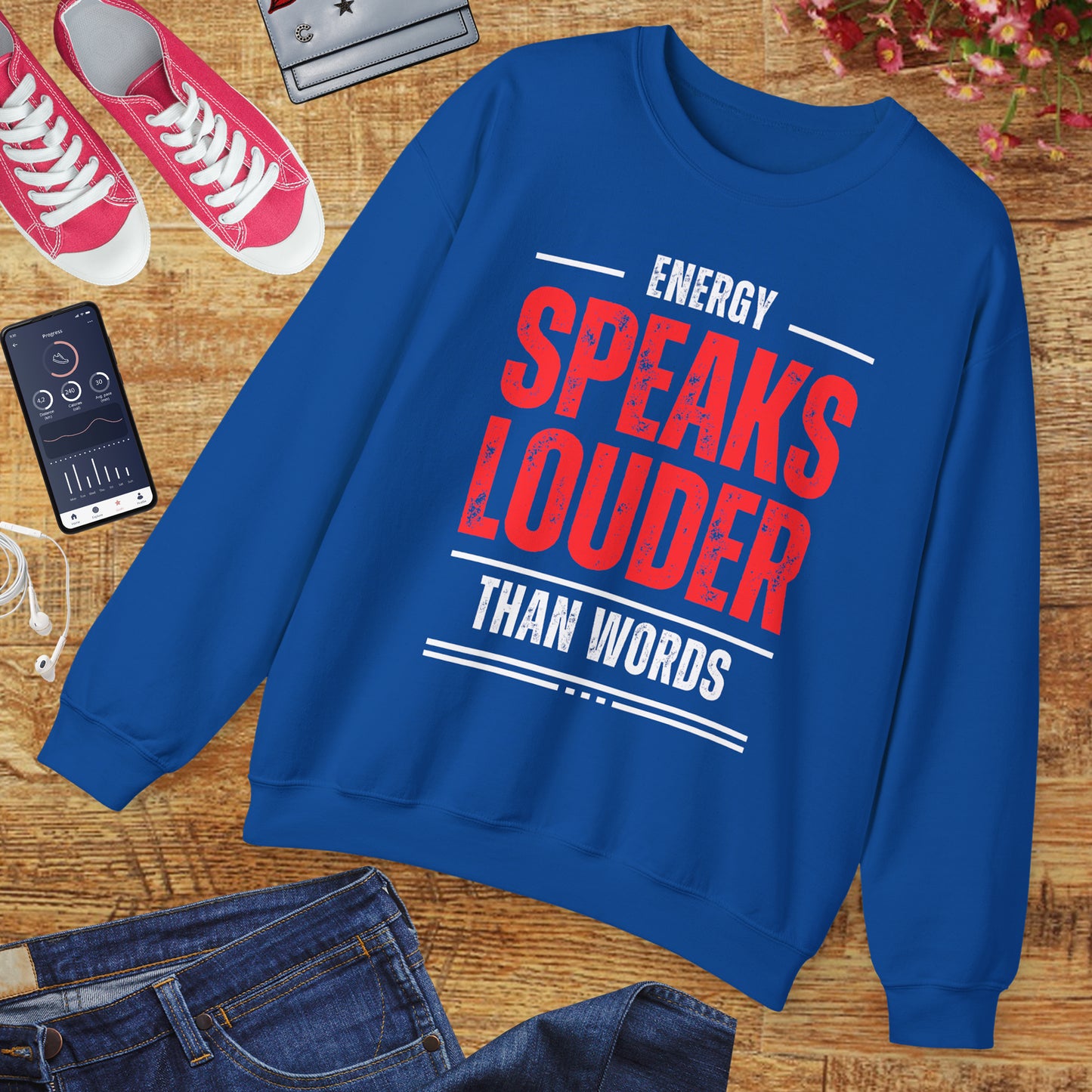 🔮Energy Speaks Louder - Vibrational Wisdom Crewneck Sweatshirt