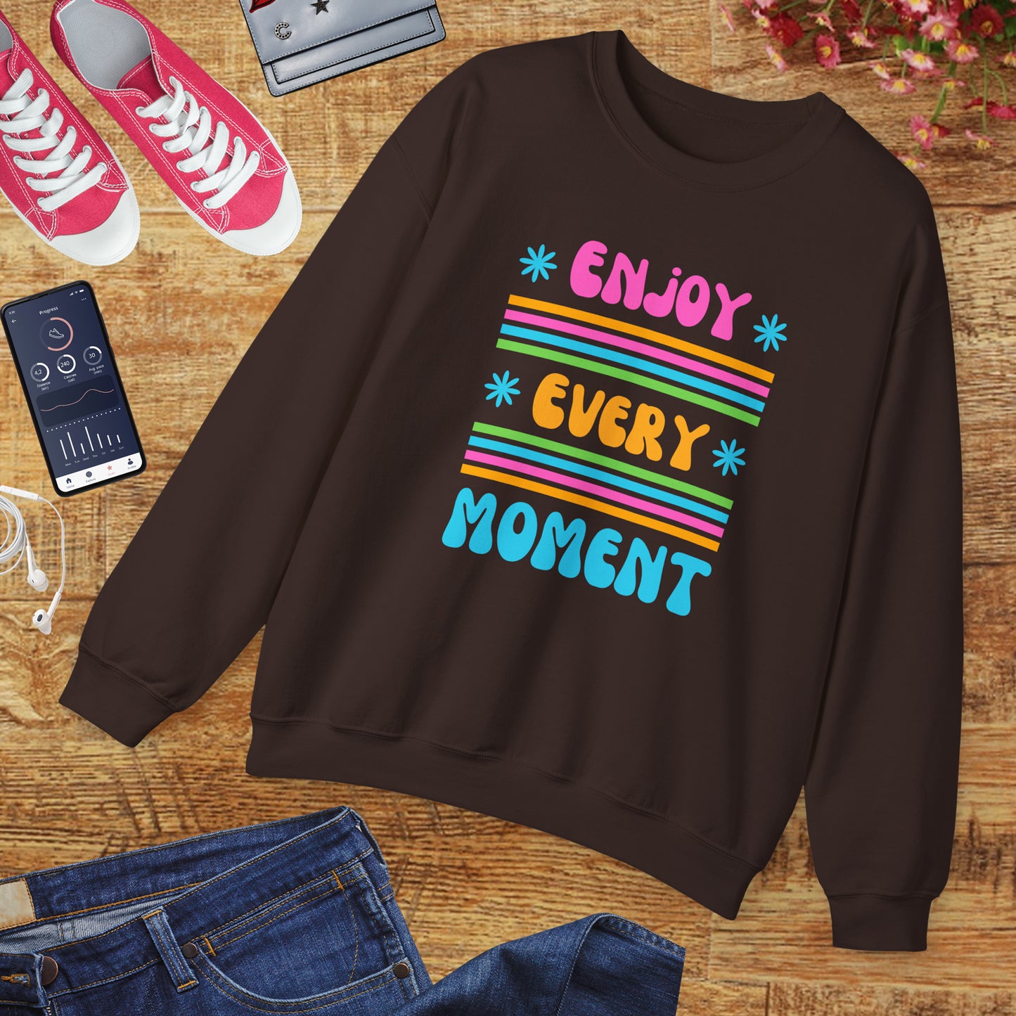 🌞Joy in Color - Every Moment is a Miracle Crewneck Sweatshirt
