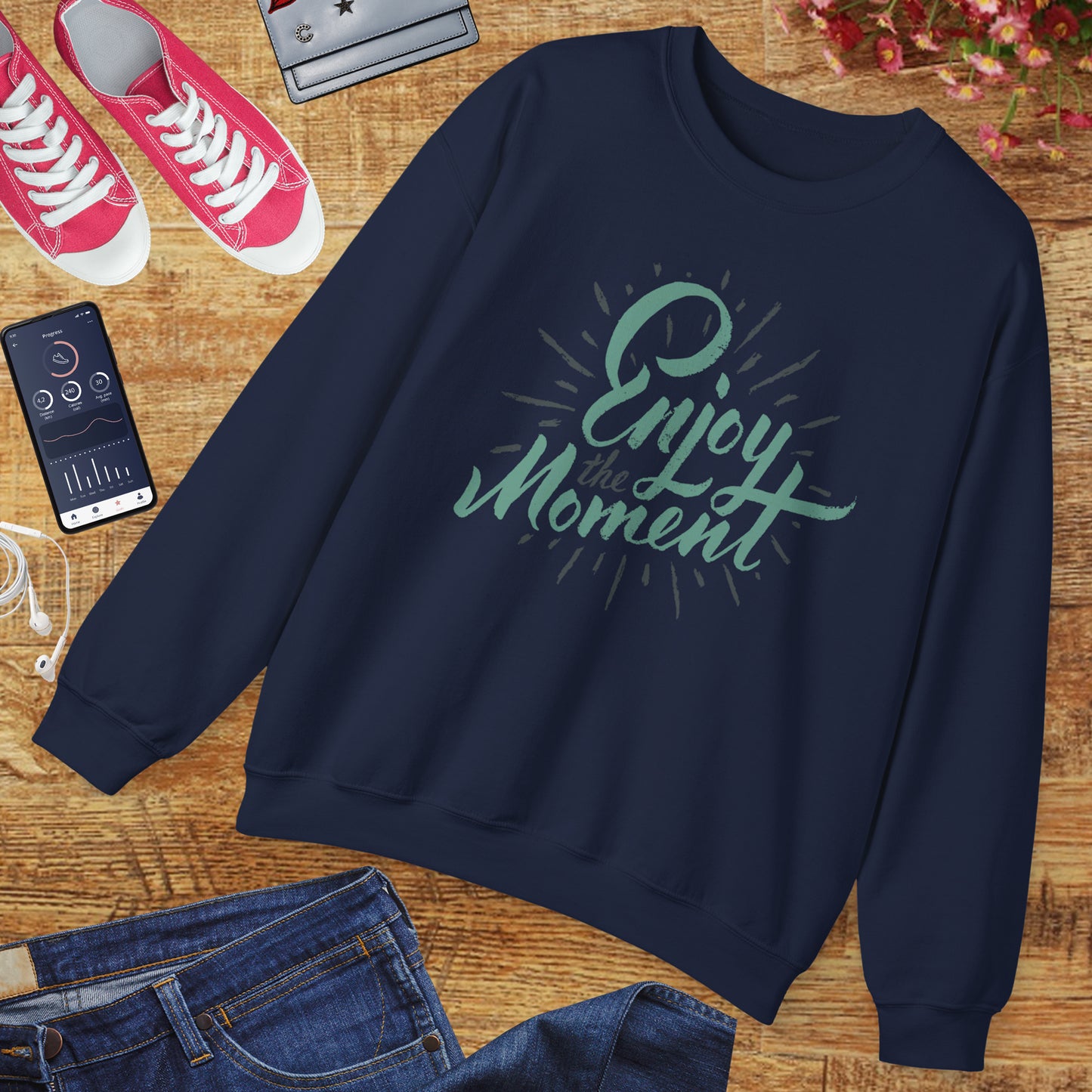 🌼Present & Peaceful - "Enjoy the Moment" Crewneck Sweatshirt