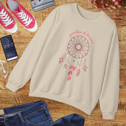 Guardian of Dreams 🌸✨ Boho Dreamcatcher Crewneck Sweatshirt