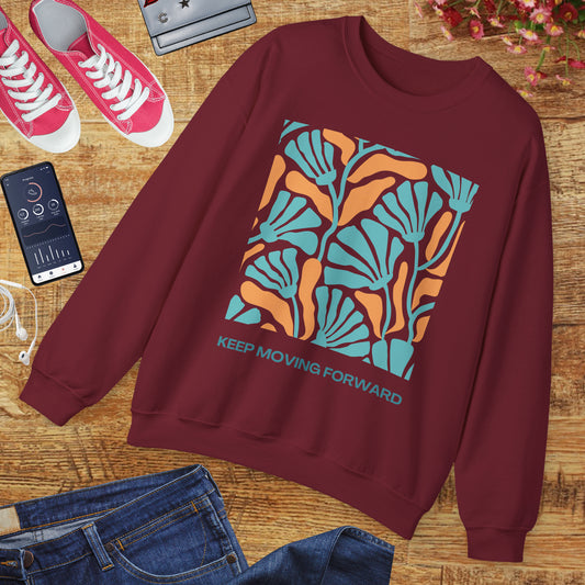 🌸Keep Moving Forward - Floral Flow Crewneck Sweatshirt