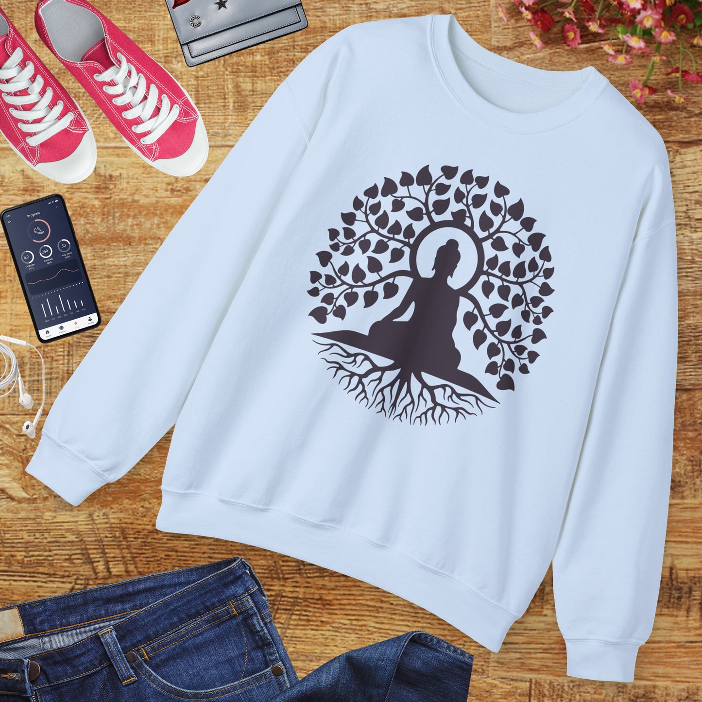 🌳Rooted in Peace - Buddha Serenity Crewneck Sweatshirt