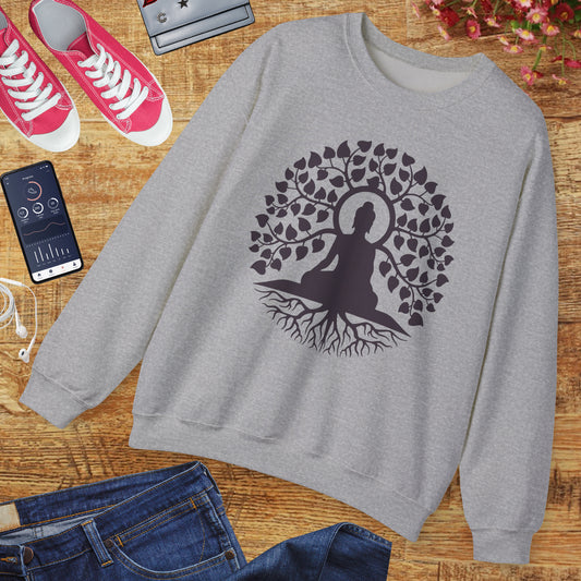🌳Rooted in Peace - Buddha Serenity Crewneck Sweatshirt