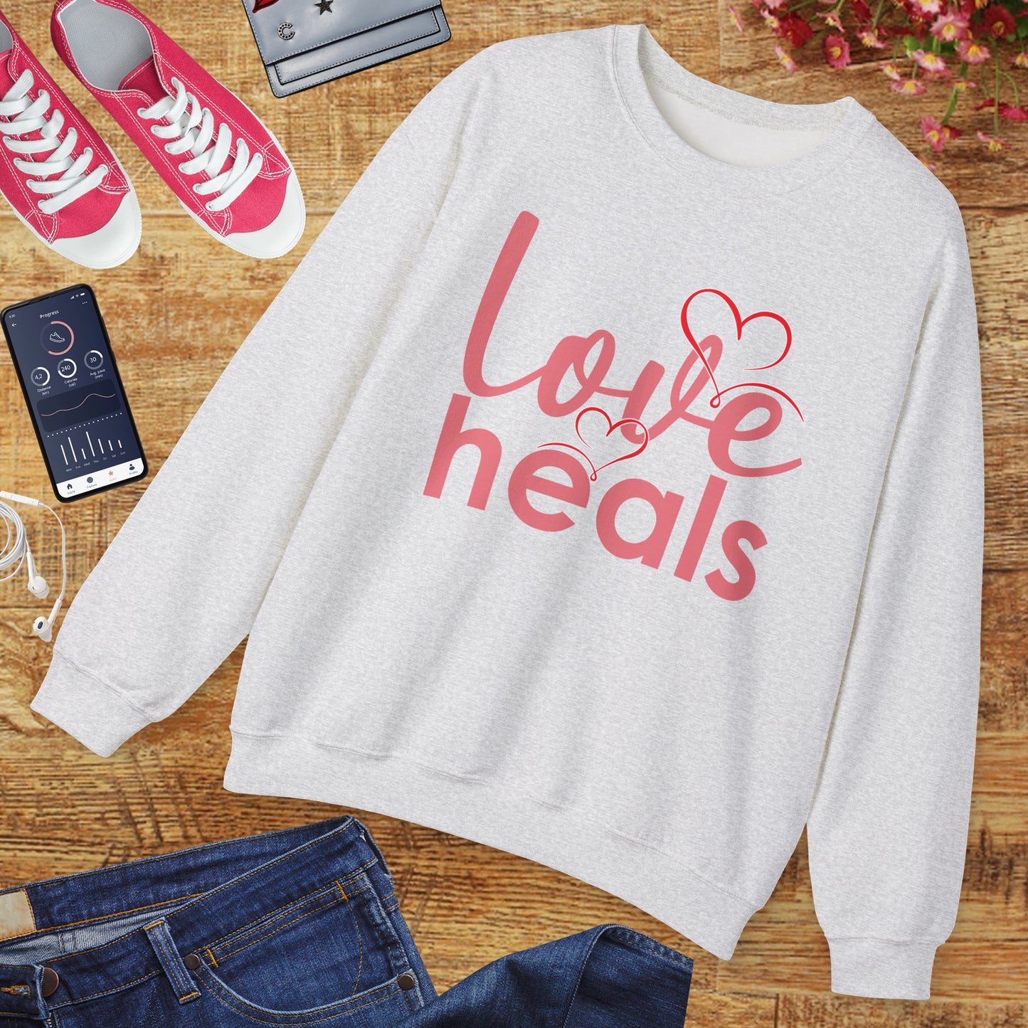 💗Love Heals - Heartlight Crewneck Sweatshirt