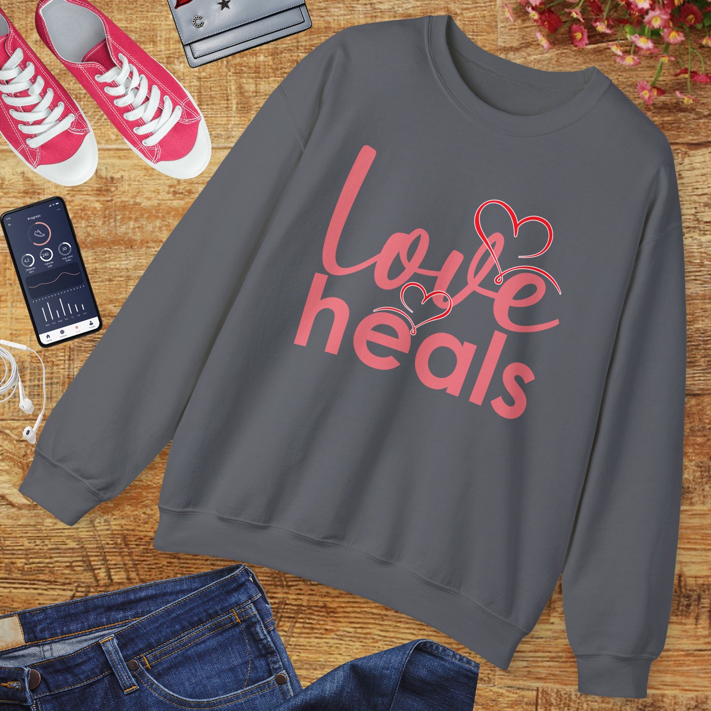 💗Love Heals - Heartlight Crewneck Sweatshirt