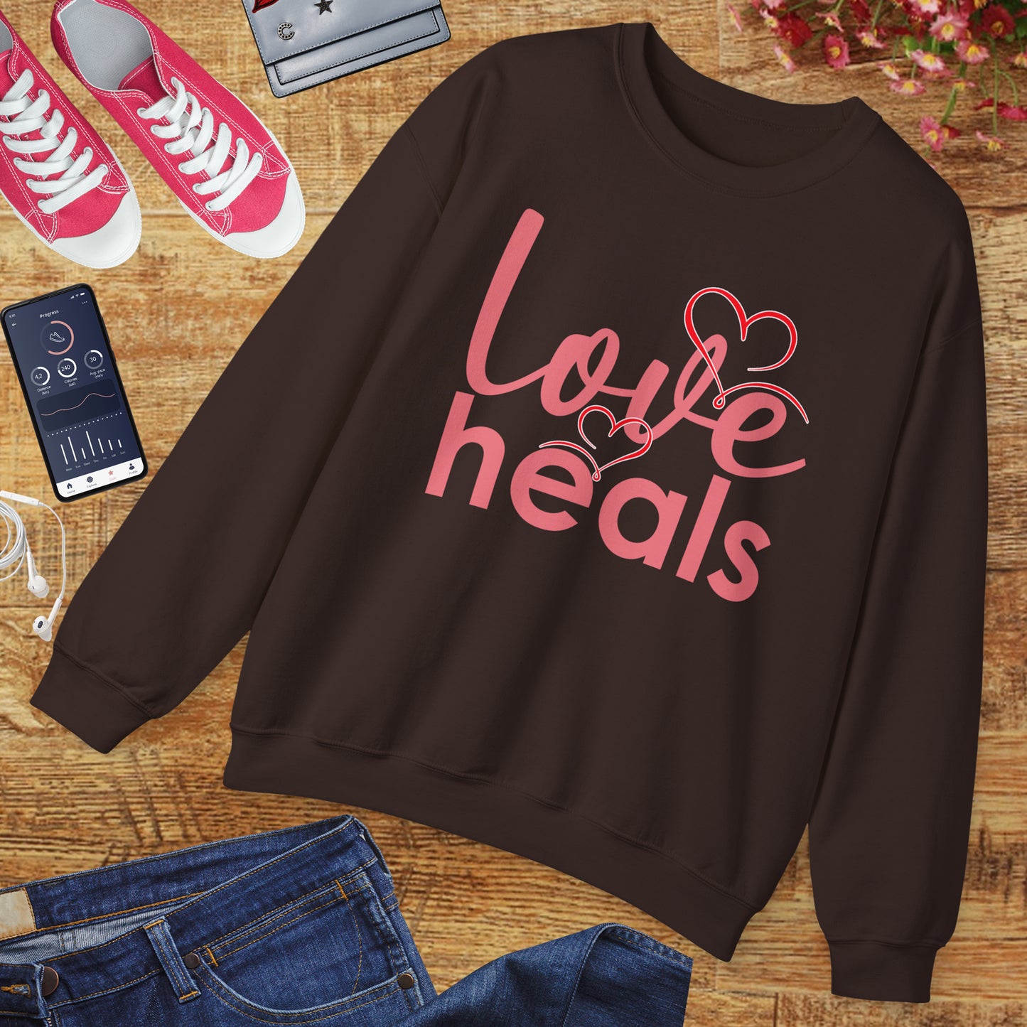 💗Love Heals - Heartlight Crewneck Sweatshirt
