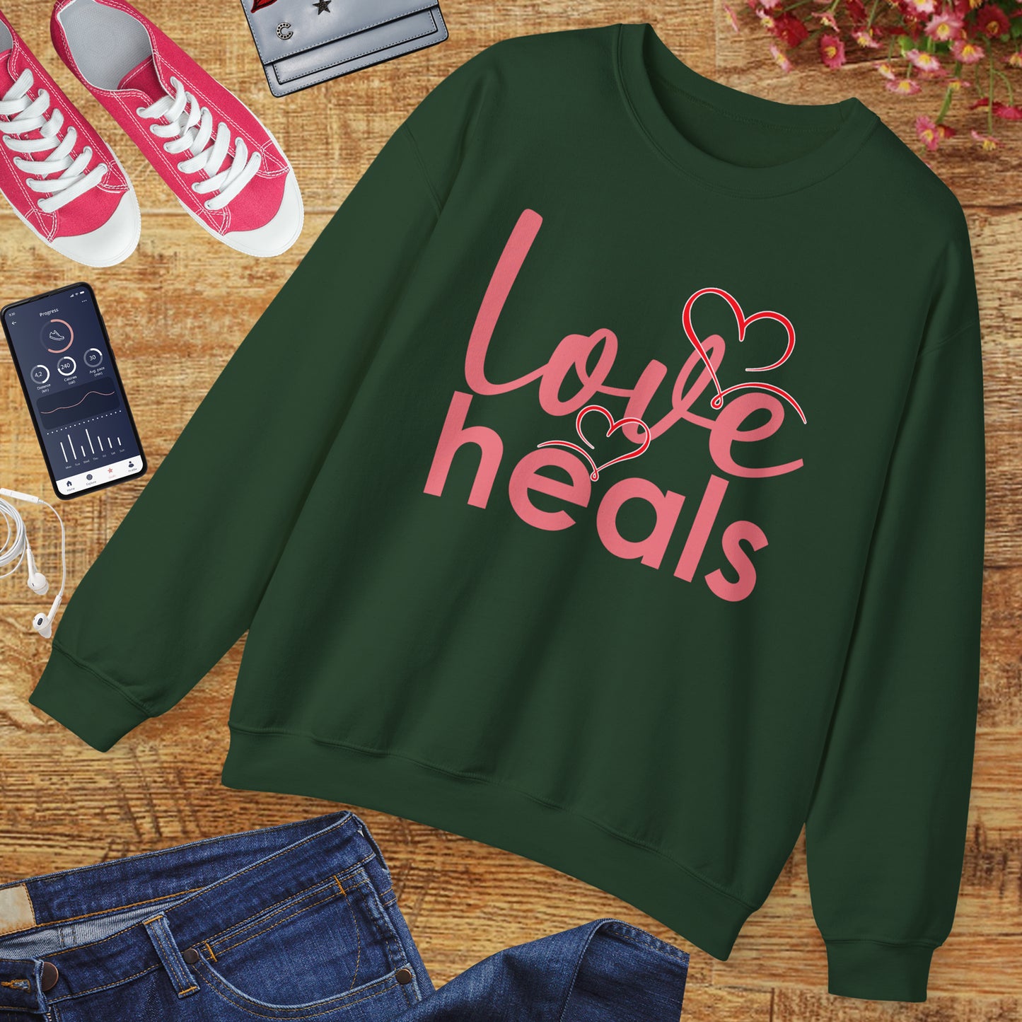 💗Love Heals - Heartlight Crewneck Sweatshirt
