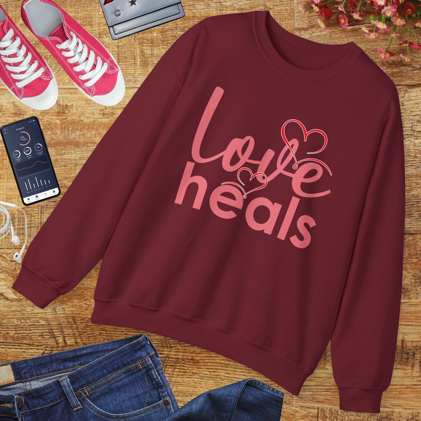 💗Love Heals - Heartlight Crewneck Sweatshirt