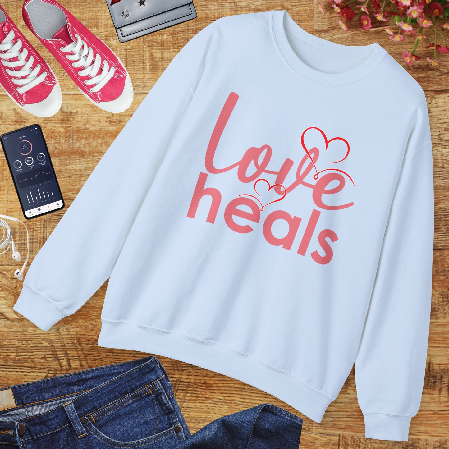 💗Love Heals - Heartlight Crewneck Sweatshirt