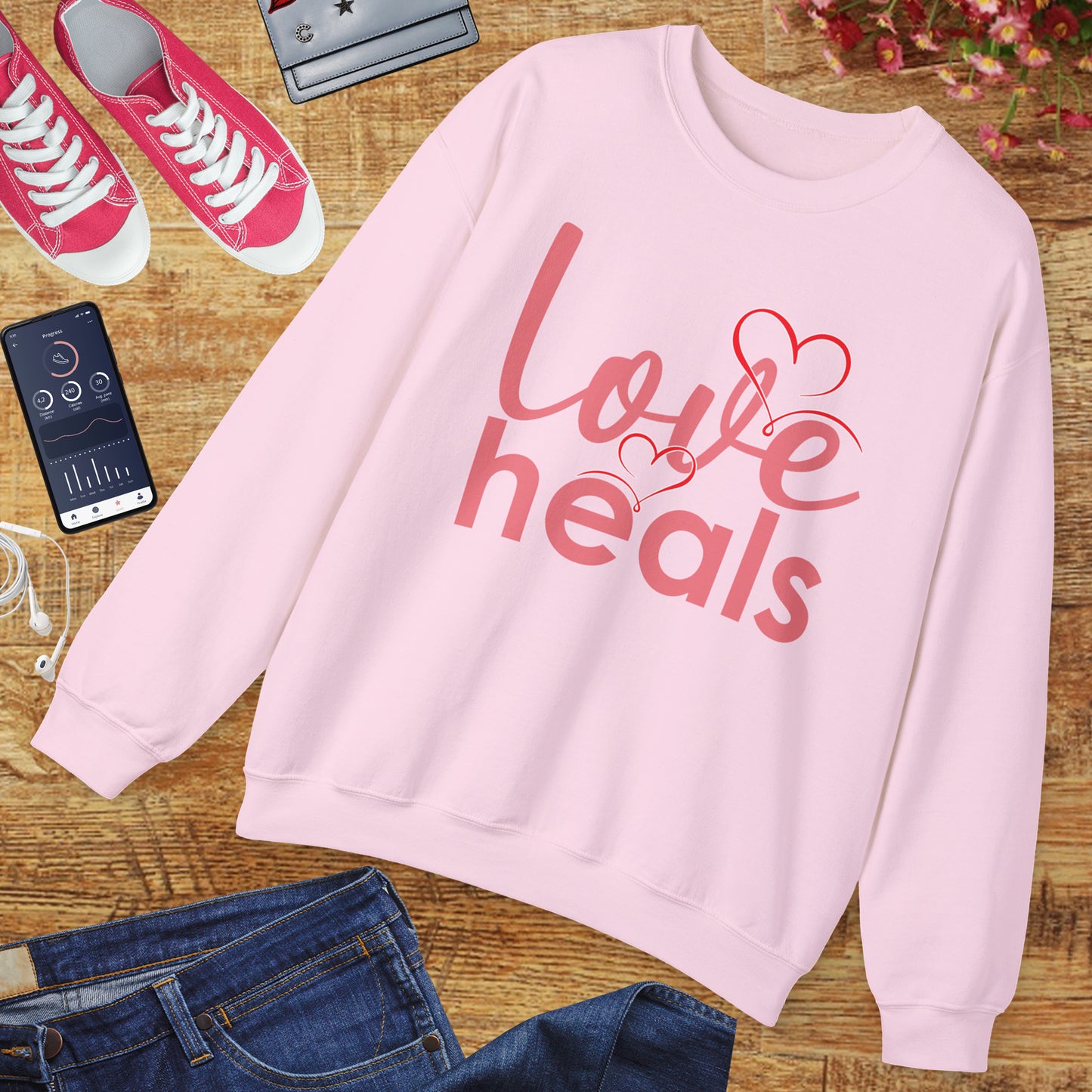 💗Love Heals - Heartlight Crewneck Sweatshirt