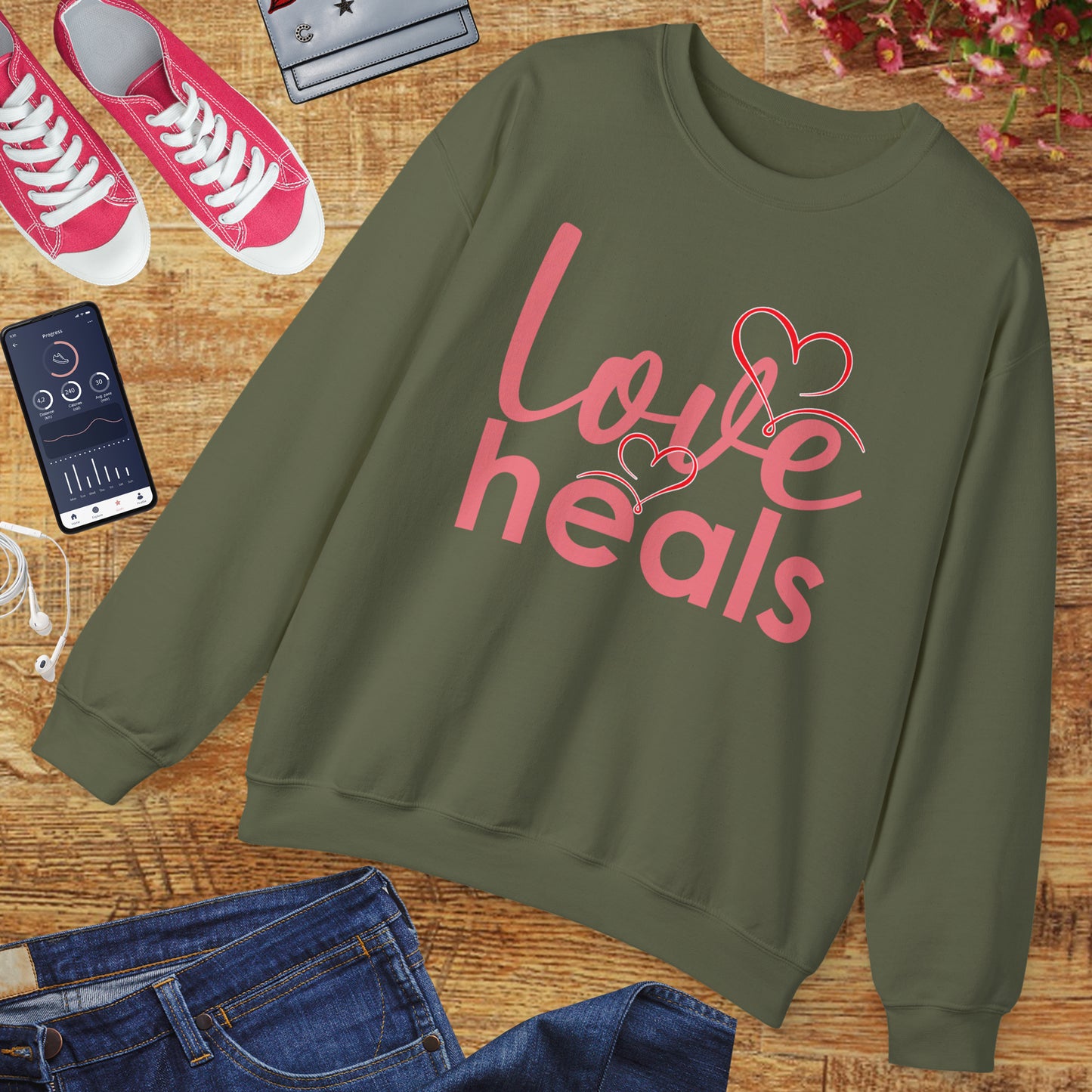 💗Love Heals - Heartlight Crewneck Sweatshirt