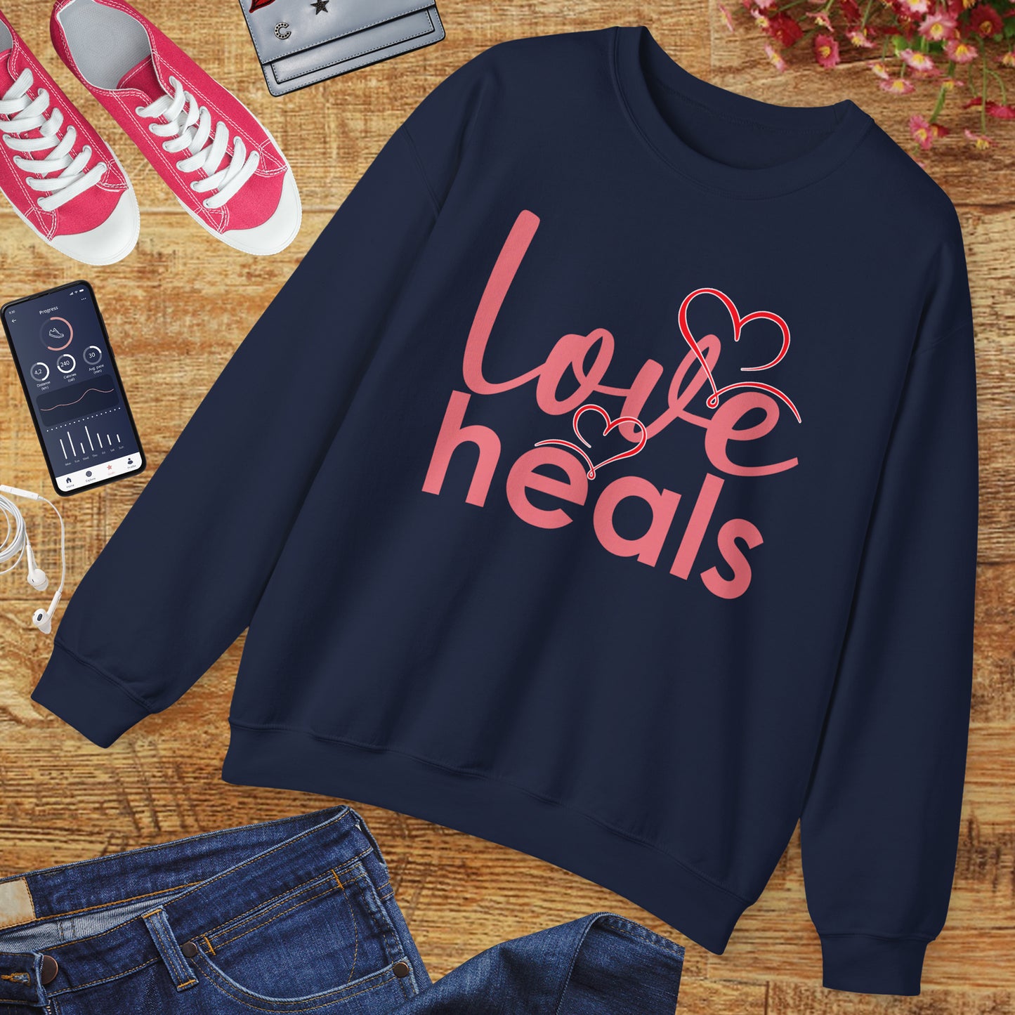 💗Love Heals - Heartlight Crewneck Sweatshirt