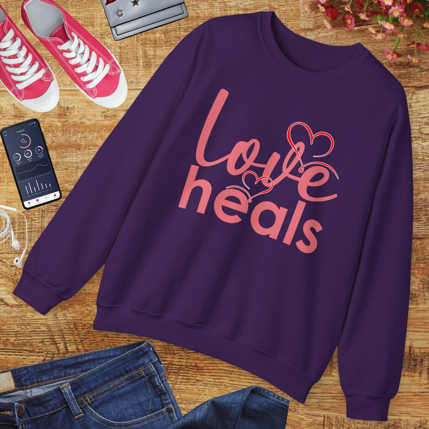 💗Love Heals - Heartlight Crewneck Sweatshirt