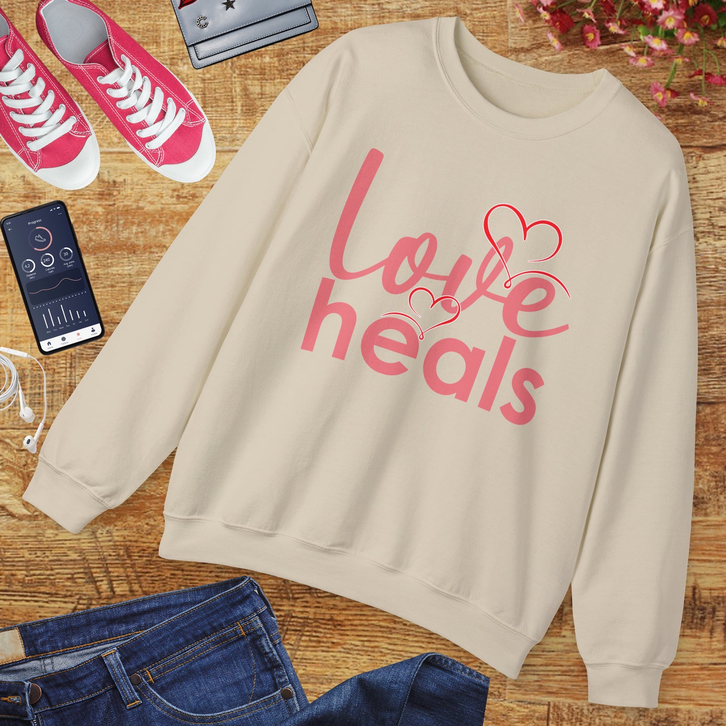 💗Love Heals - Heartlight Crewneck Sweatshirt