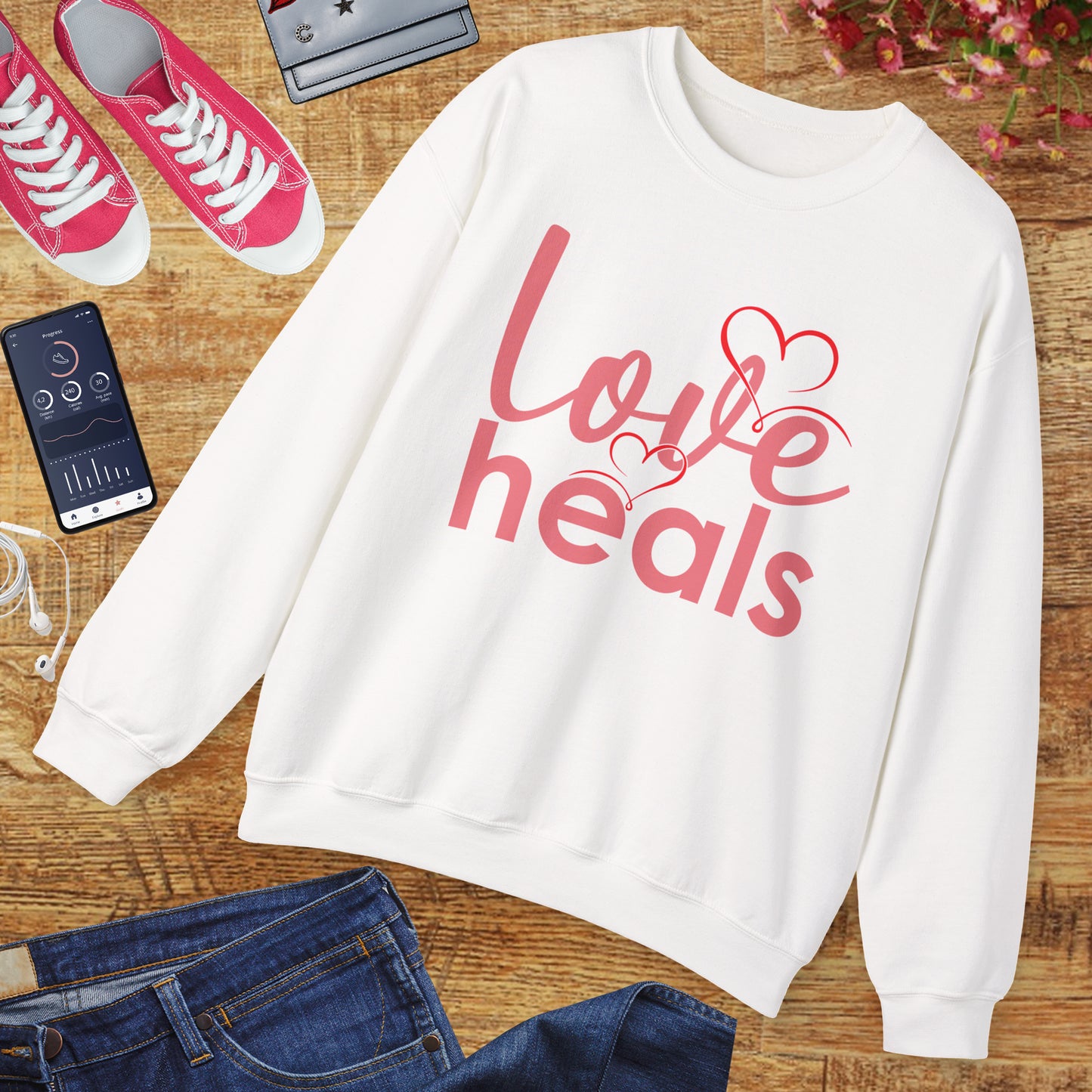 💗Love Heals - Heartlight Crewneck Sweatshirt