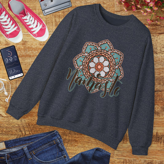 Namaste in Bloom🌸 - Mandala Crewneck Sweatshirt