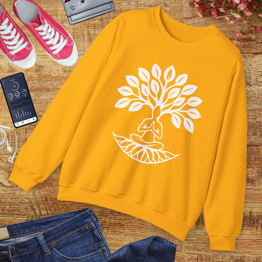 🌿Rooted in Stillness - Tree of Life Crewneck Sweatshirt