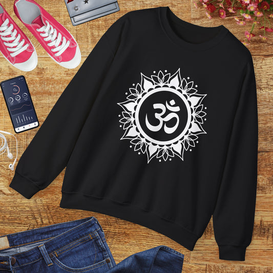 🕉️Sacred Calm - Mandala & Om Crewneck Sweatshirt for Inner Peace