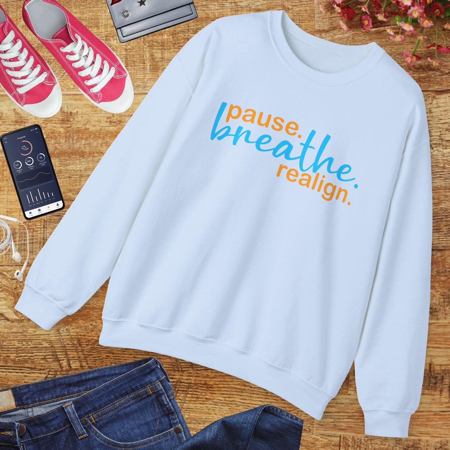 🌙Sacred Stillness - "Pause. Breathe. Realign." Crewneck Sweatshirt