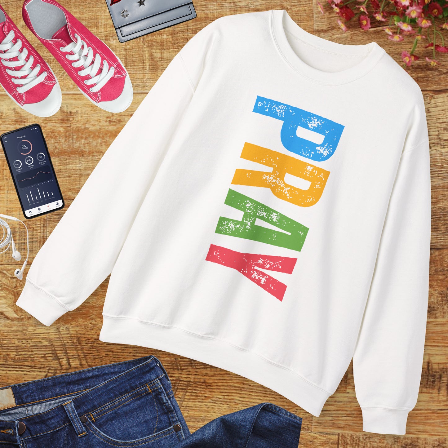 🌈Bold in Faith - PRAY Crewneck Sweatshirt