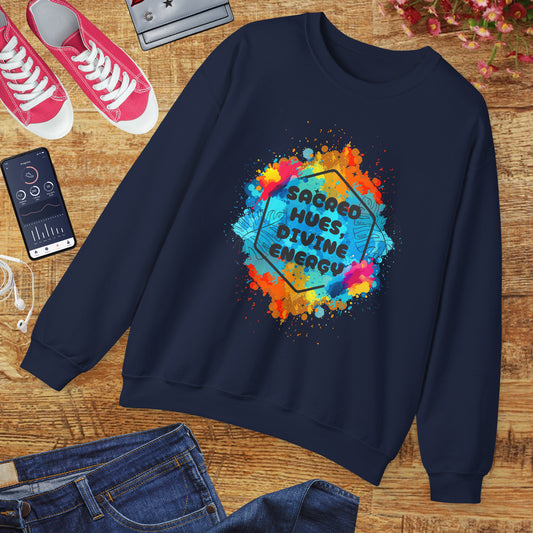 🎨Sacred Hues - Divine Energy Crewneck Sweatshirt