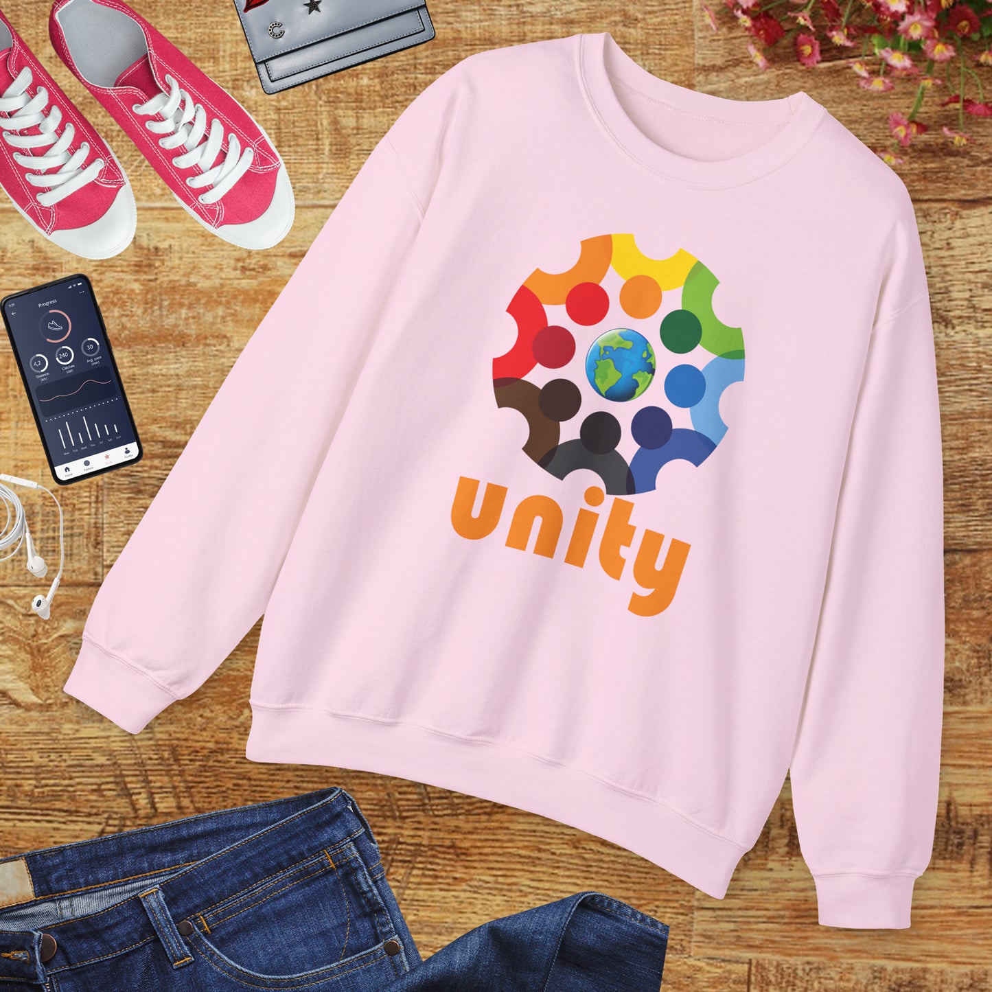 🌐UNITY — One Earth. One Circle. One Heart. - Crewneck Sweatshirt