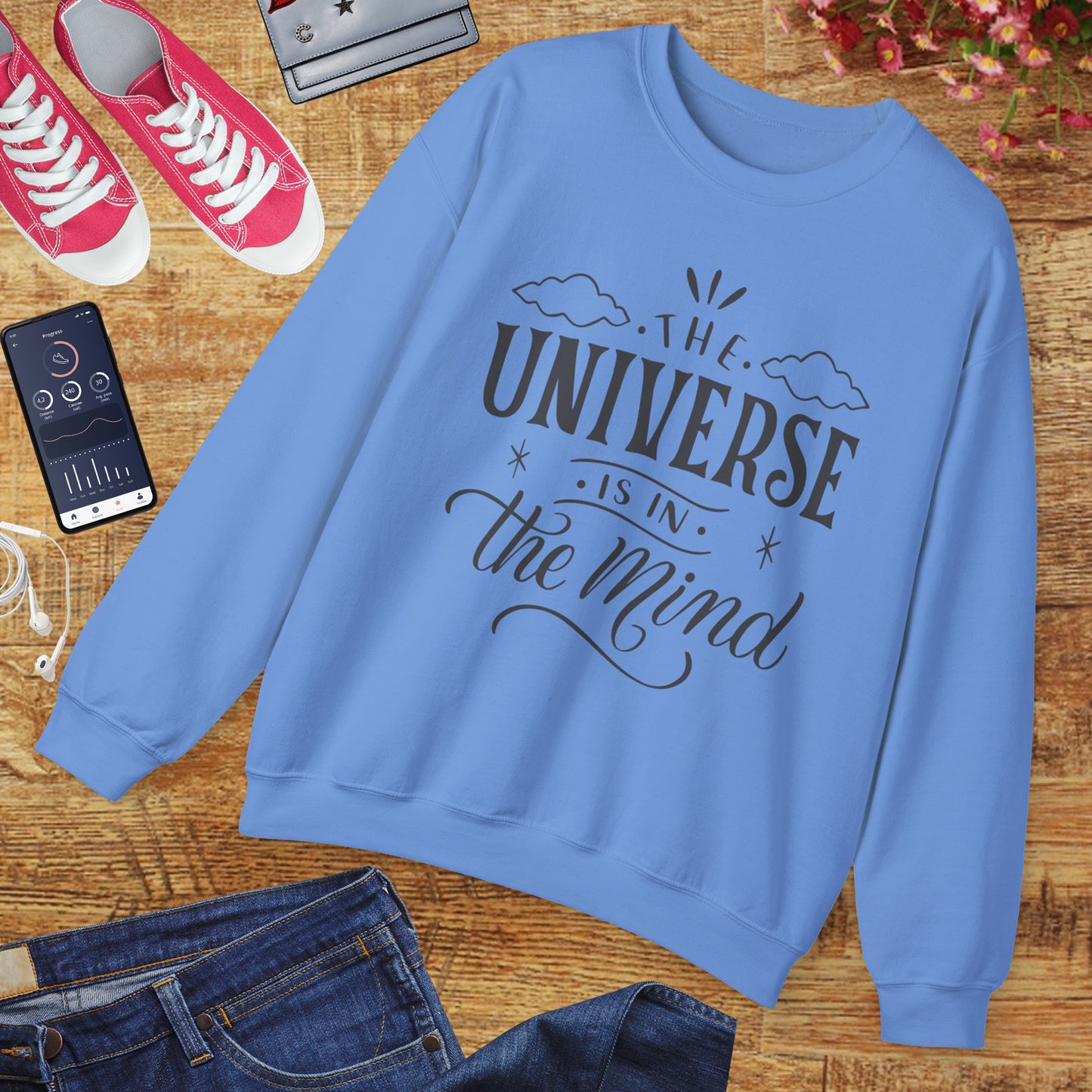 🪐Mindful Cosmos - The Universe Within Crewneck Sweatshirt