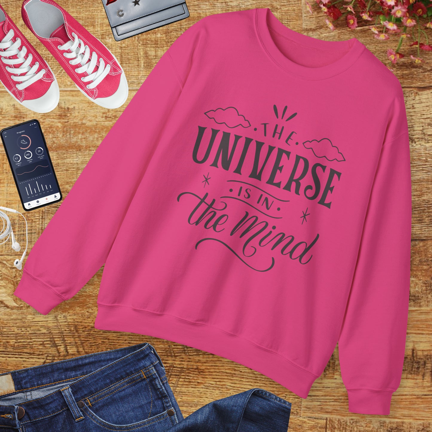 🪐Mindful Cosmos - The Universe Within Crewneck Sweatshirt