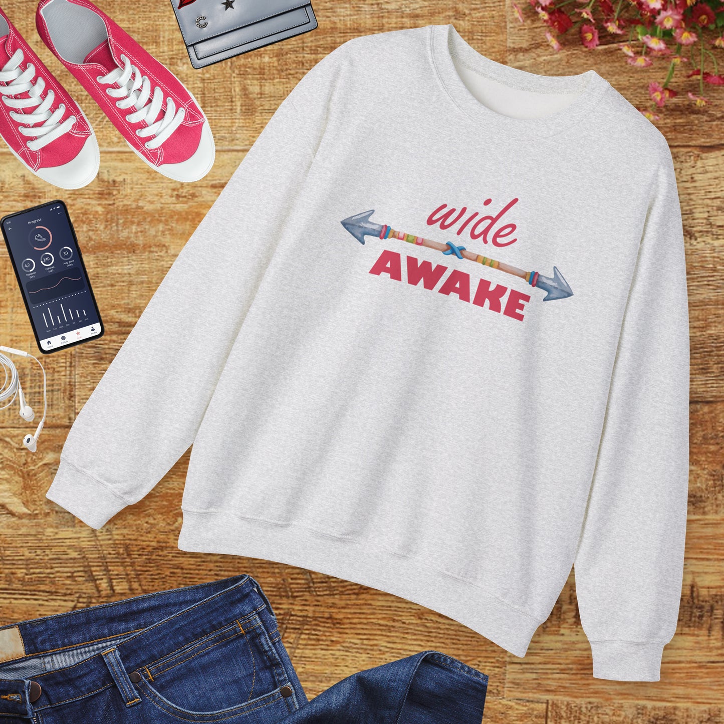 👁️‍🗨️Wide Awake - Aligned, Aware, Alive - Crewneck Sweatshirt