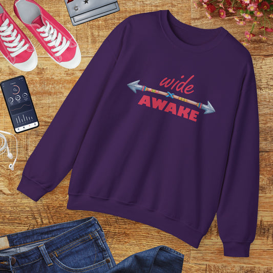 👁️‍🗨️Wide Awake - Aligned, Aware, Alive - Crewneck Sweatshirt
