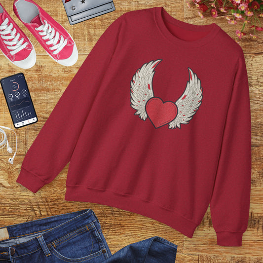 ❤️‍🔥When the Heart Aligns, It Takes Wings Crewneck Sweatshirt