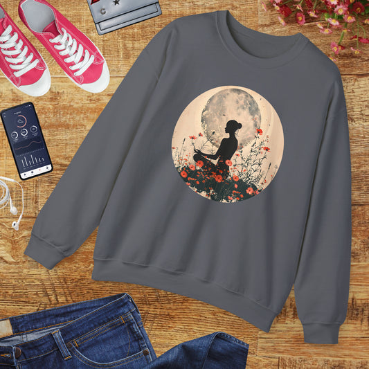 🌺Moonlit Stillness - A Sacred Space to Just Be Crewneck Sweatshirt