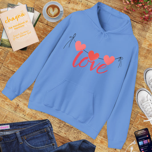 Three hearts, one message - Cozy Hoodie💗💗💗✨