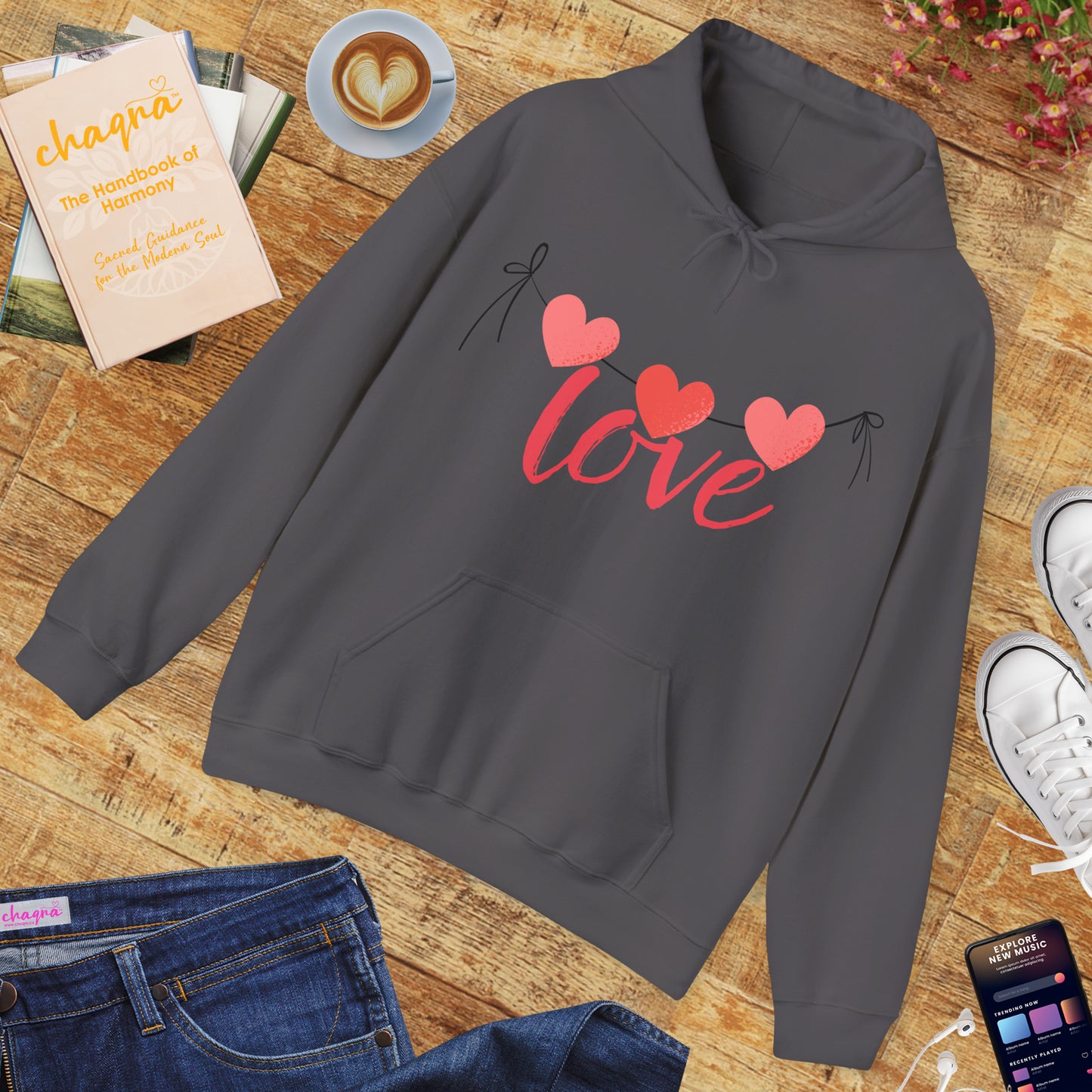 Three hearts, one message - Cozy Hoodie💗💗💗✨