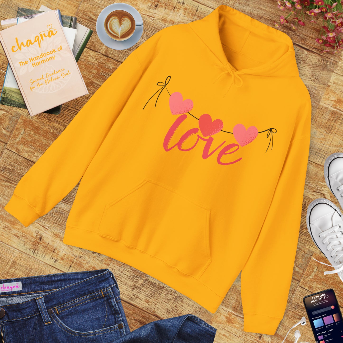 Three hearts, one message - Cozy Hoodie💗💗💗✨