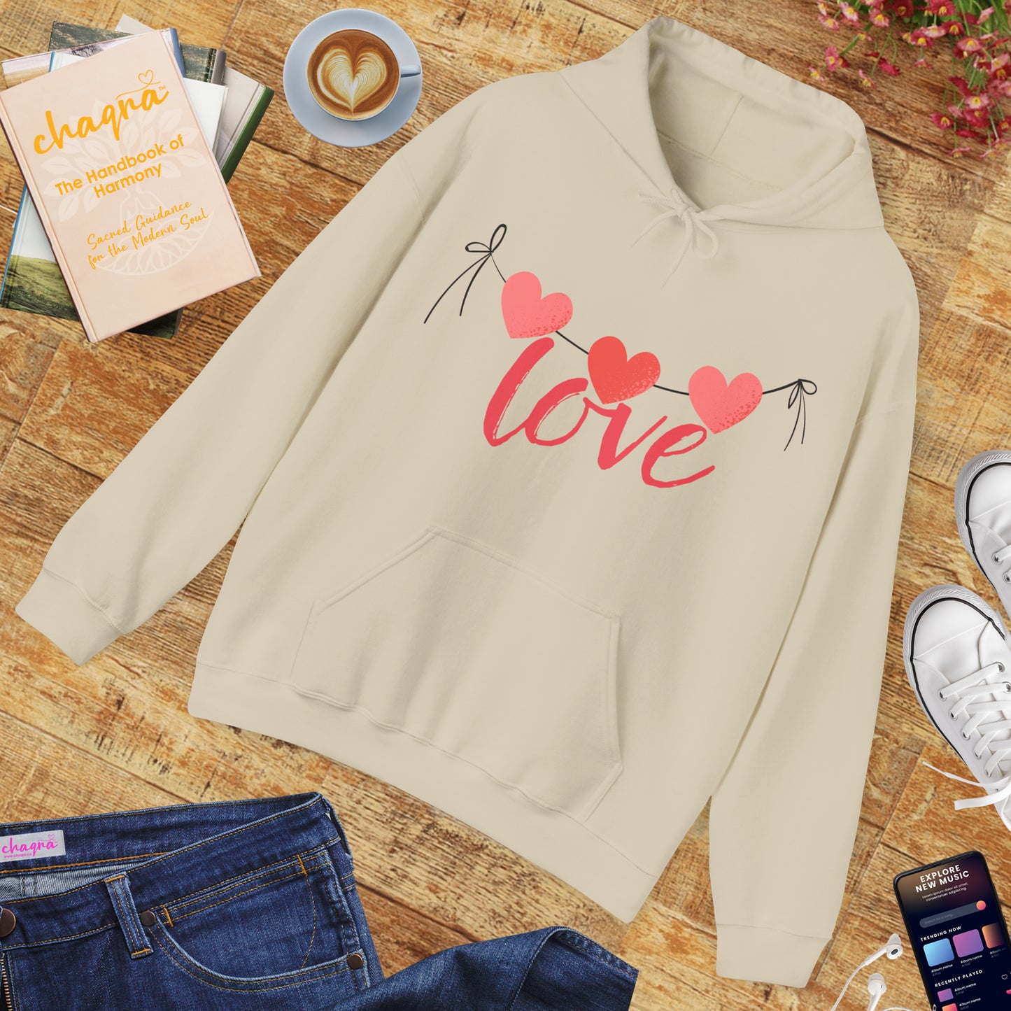 Three hearts, one message - Cozy Hoodie💗💗💗✨
