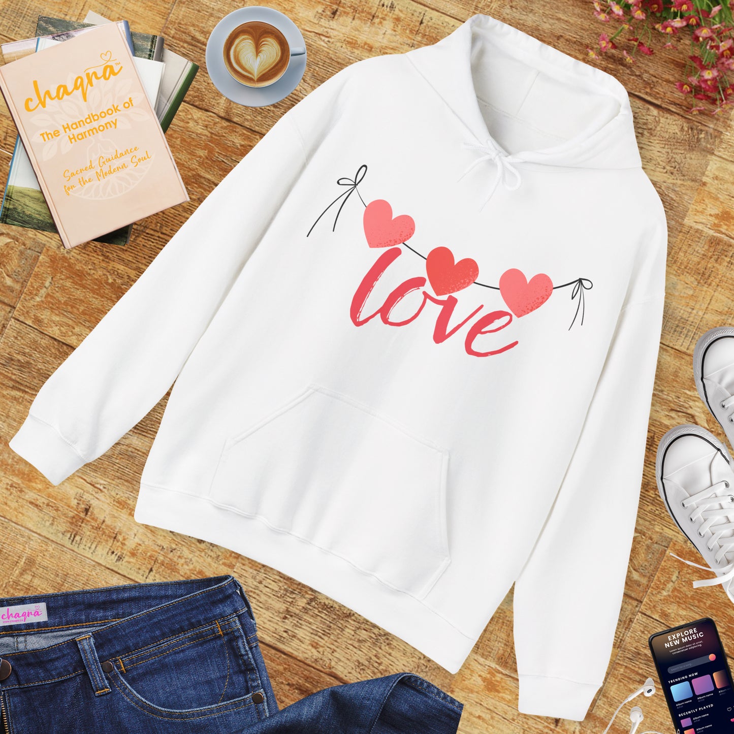 Three hearts, one message - Cozy Hoodie💗💗💗✨