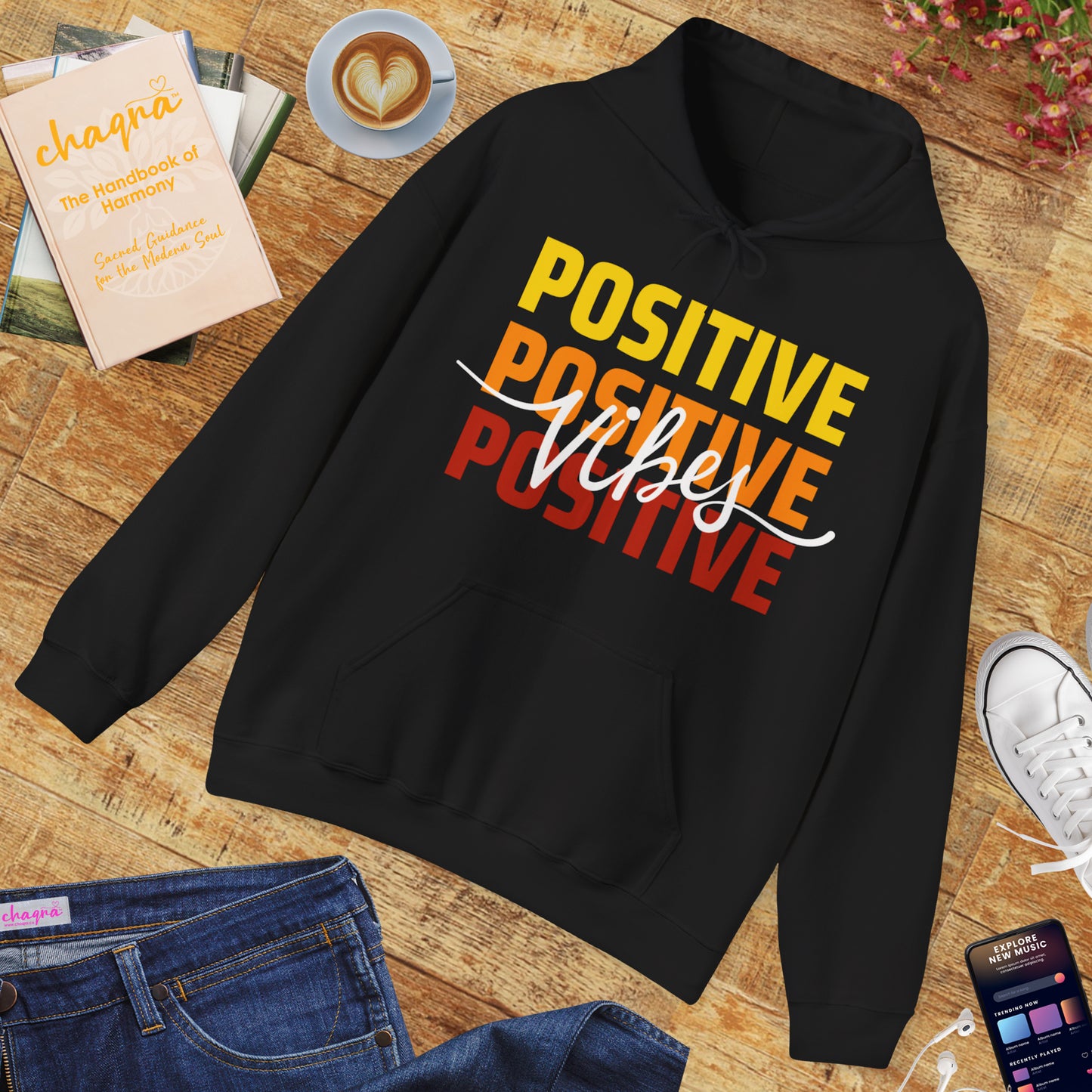 ✨ Positive Vibes - Powerful Motto Hooded Sweatshirt