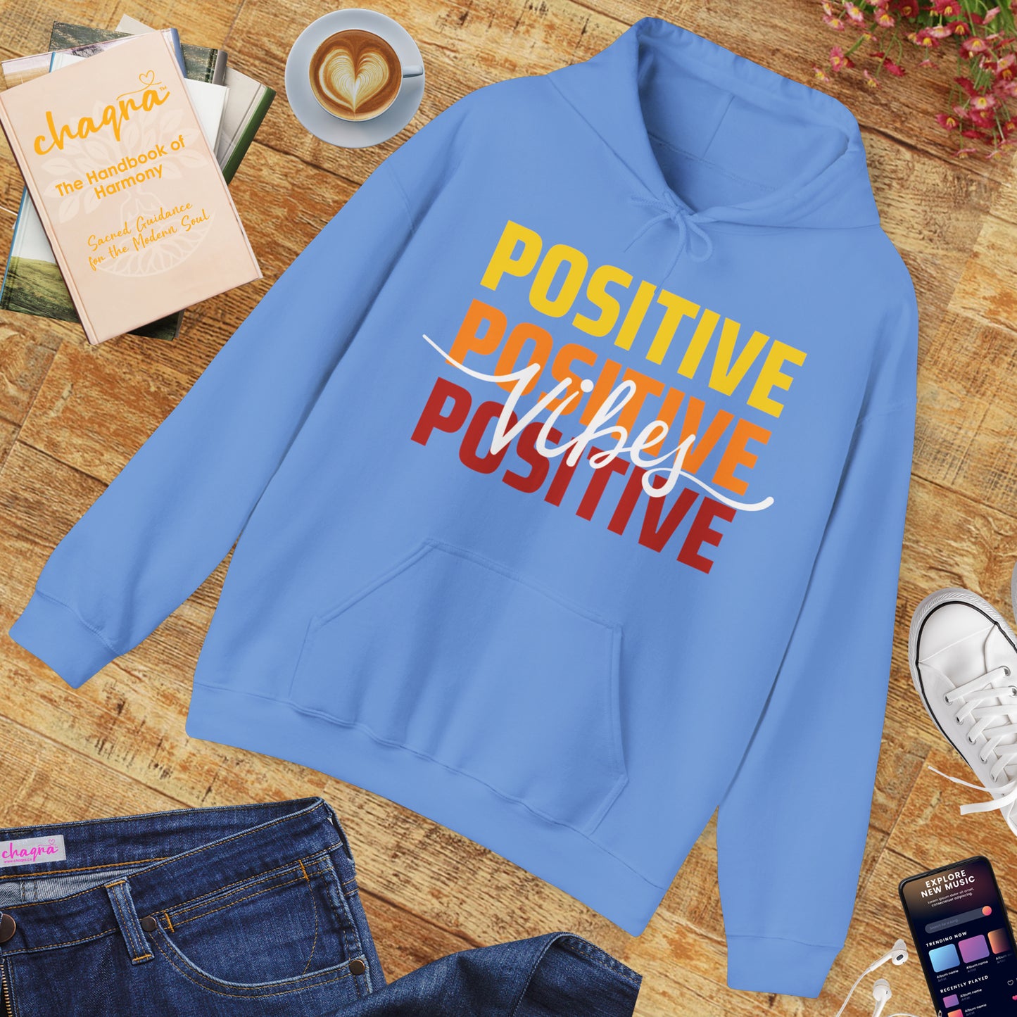 ✨ Positive Vibes - Powerful Motto Hooded Sweatshirt