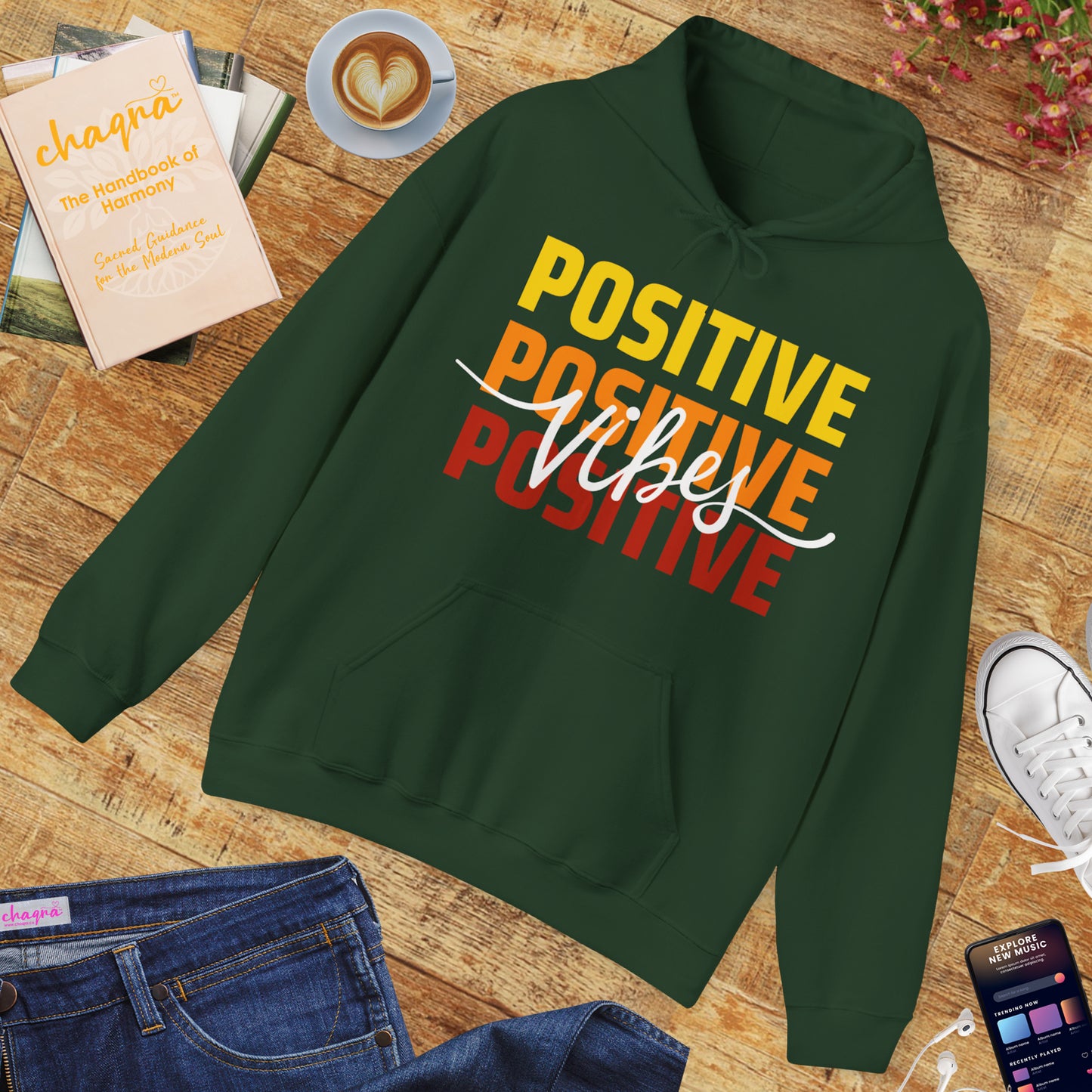 ✨ Positive Vibes - Powerful Motto Hooded Sweatshirt