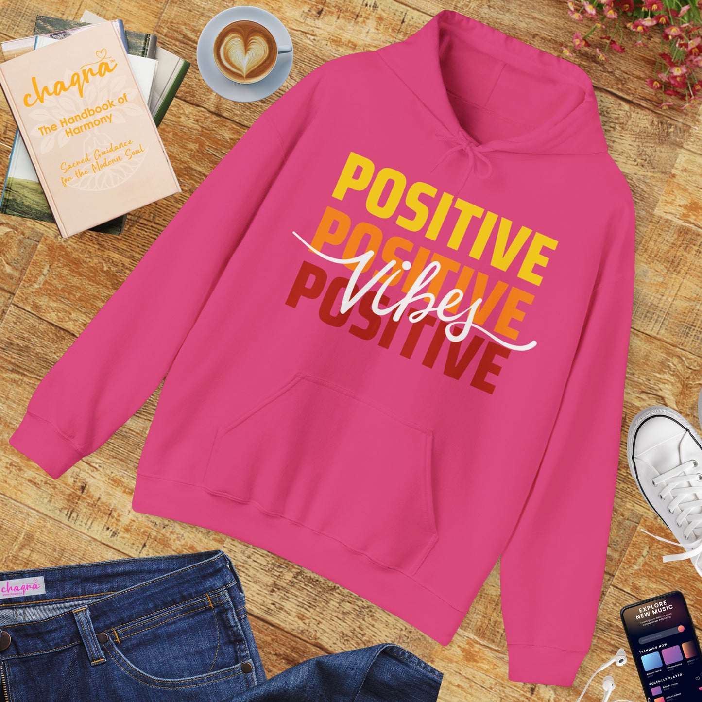 ✨ Positive Vibes - Powerful Motto Hooded Sweatshirt