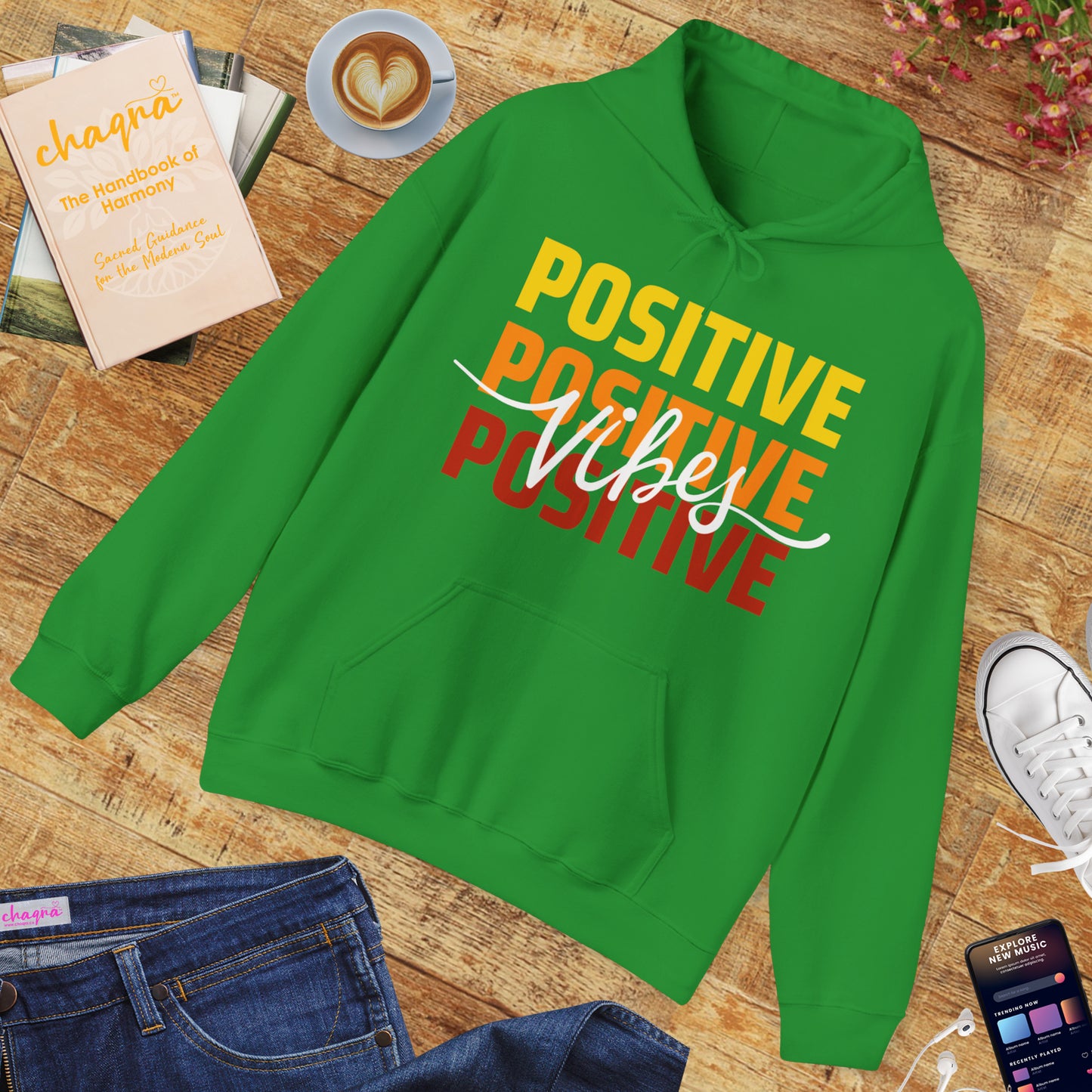 ✨ Positive Vibes - Powerful Motto Hooded Sweatshirt