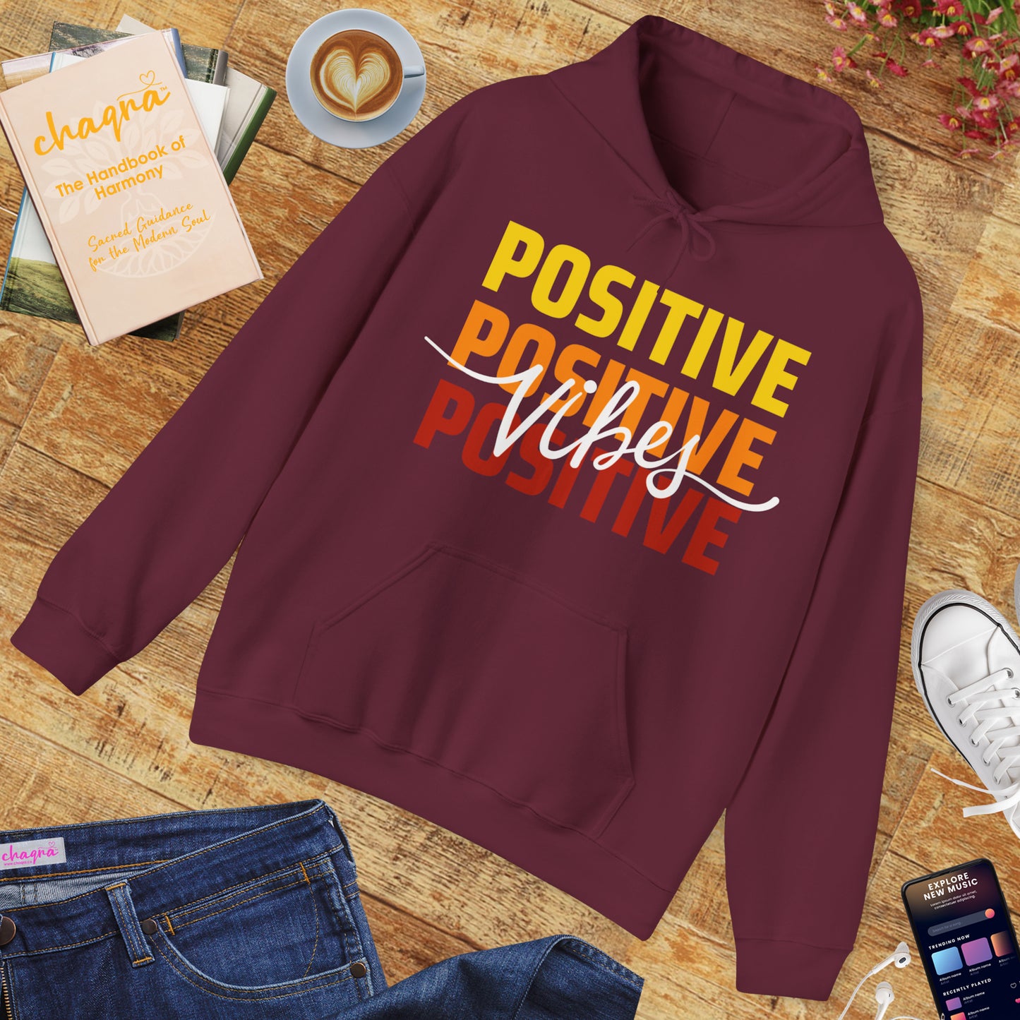 ✨ Positive Vibes - Powerful Motto Hooded Sweatshirt