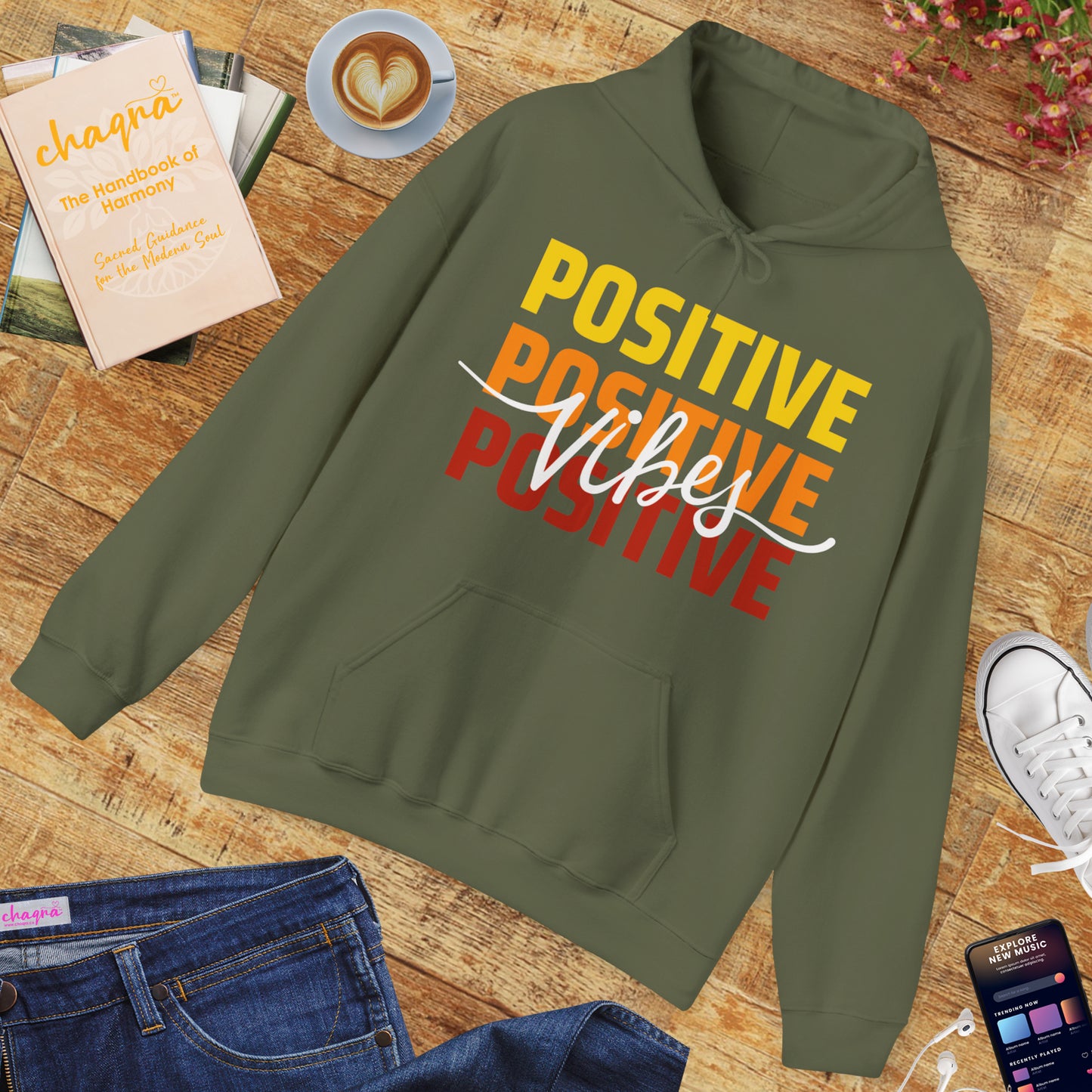 ✨ Positive Vibes - Powerful Motto Hooded Sweatshirt