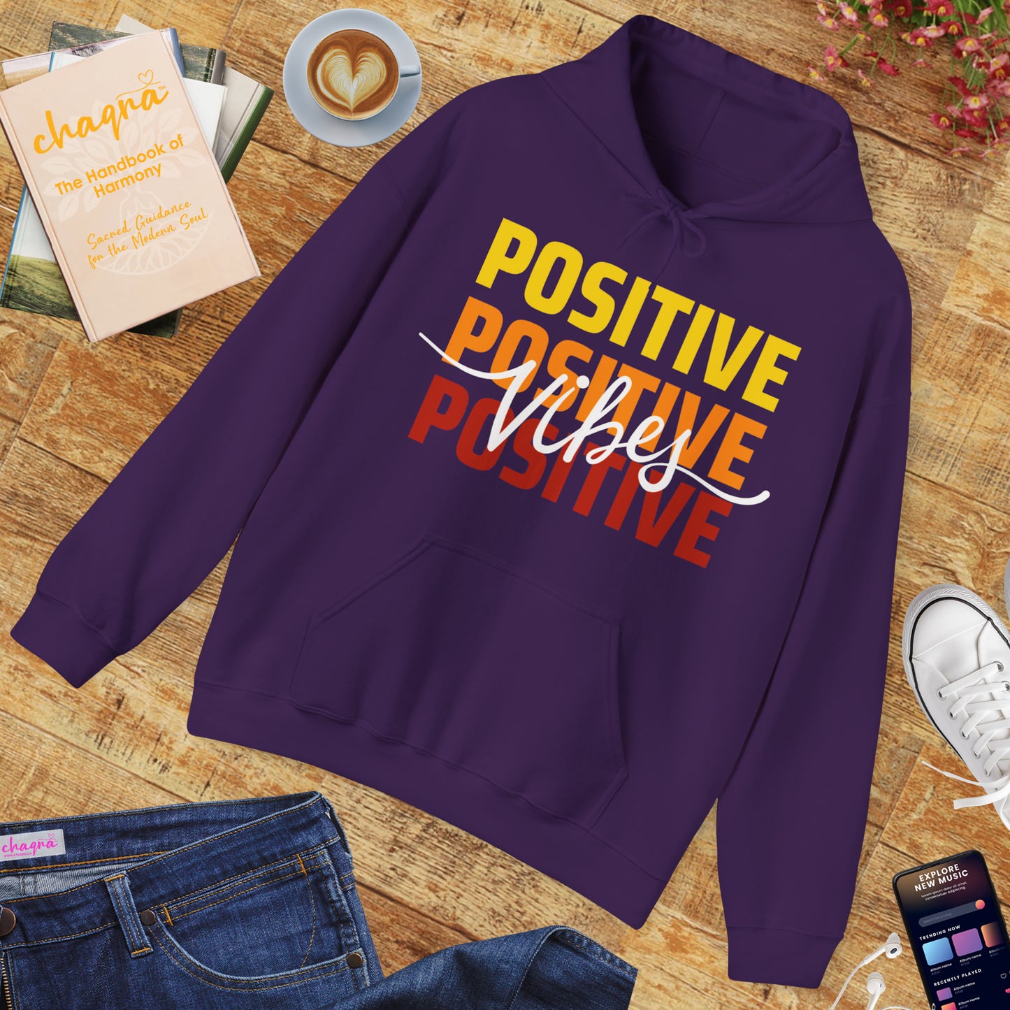 ✨ Positive Vibes - Powerful Motto Hooded Sweatshirt