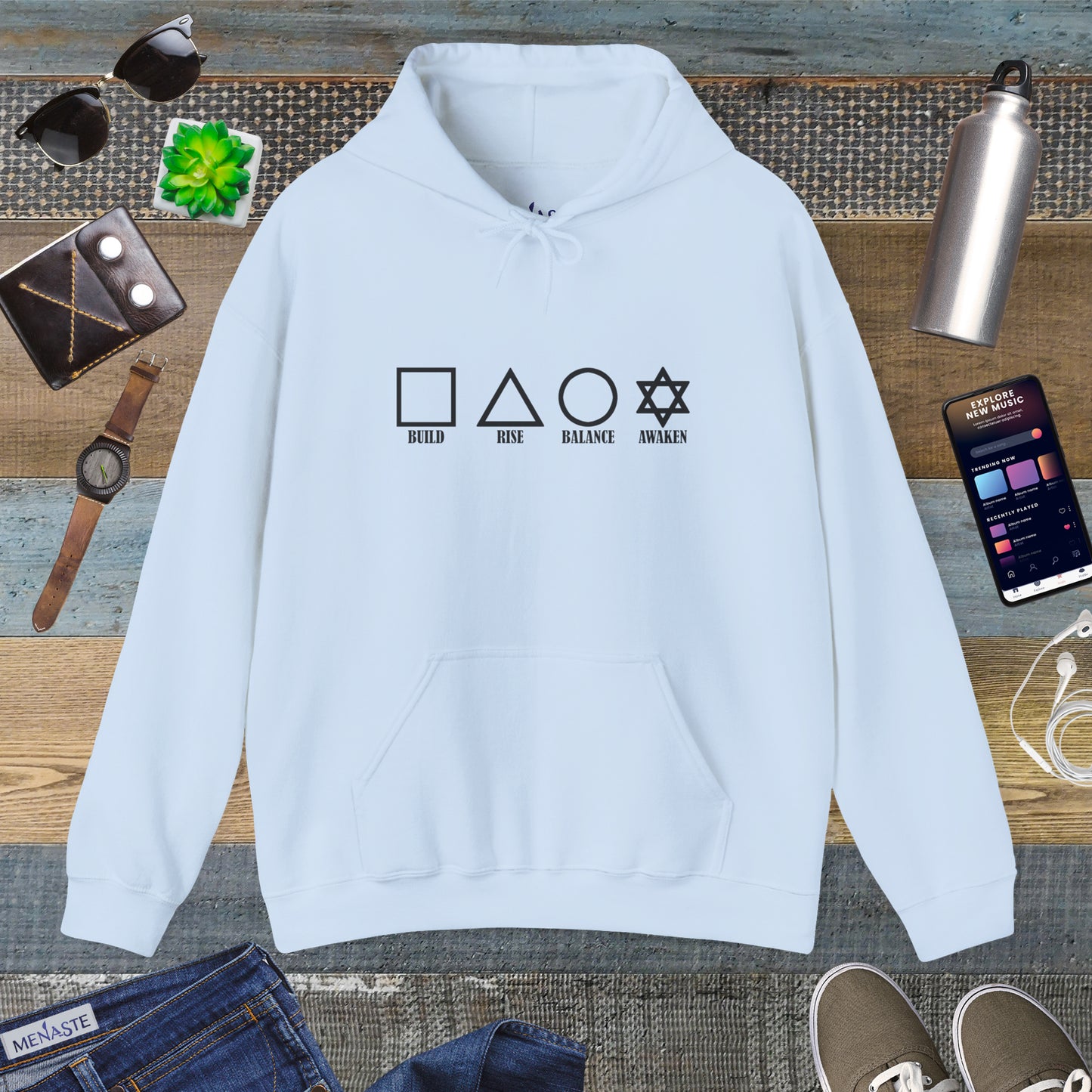 🌑🖤 THE FOUR PILLARS OF THE MASCULINE — Menaste Hoodie